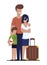 Happy Family Going on Vacation Search Rent House