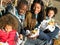 Happy family having picnic