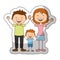 Happy family members icon