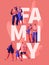 Happy Family Motivation Typography Banner