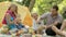 Happy family on picnic