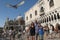 Happy family at San Marco in Venice, Italy