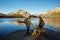 Happy family visit Yosemite national park in California