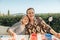 Happy family, young grandmother with little grandaughter spending time together