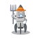 Happy Farmer rocket cartoon picture with hat and tools