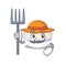 Happy Farmer steamed egg cartoon picture with hat and tools