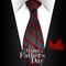 Happy father`s day card with business suit.