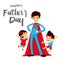 Happy Father\'s Day Card - Super Hero Dad To The Rescue