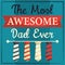 happy father's day card. Vector illustration decorative design