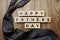 Happy Father`s Day concept with DADDY alphabet letter with space copy on wooden background