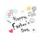 Happy Father`s Day greeting card holiday decoration, vector Super Dad Star lettering, logo sign modern design festive background