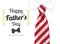 Happy father`s day greeting card red tie