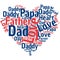 Happy father`s day heart of love