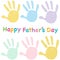 Happy Father\'s day kids colorful handprint greeting card