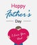 Happy father`s day. Lettering. Child with heart