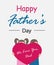 Happy father`s day. Lettering. Child with heart
