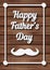Happy Father\'s Day Typographical Background with moustache
