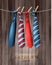 Happy Fathers Day Background With A Colorful Ties On Rope.