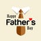 Happy fathers day brown necktie design