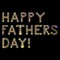 Happy Fathers Day Colorful Sparkling Fireworks square black back