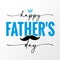 Happy Fathers Day elegant handwritten lettering with mustache