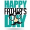 Happy Fathers Day glasses mustache design EPS 10 vector