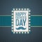 Happy Fathers Day greeting blue Banner