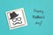 Happy Fathers Day greeting card. Fathers day Banner, flyer, invitation or poster mockup