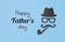 Happy Fathers Day greeting card. Fathers day Banner, flyer, invitation or poster mockup