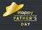 Happy fathers day greeting card - golden