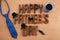 Happy Fathers Day greeting card. Happy Father's Day inscription.