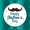 Happy fathers day. greeting card text mustache geametric background
