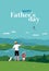 Happy Fathers Day holiday poster background vector