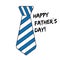 Happy Fathers Day - Tie With Stripes - Vector Icon - Isolated On White