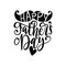 Happy Fathers Day, vector calligraphy for greeting card,festive poster etc. Hand lettering on white background.