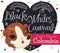 Happy Female Guinea Pig Promoting Blacks and Whites` Carnival, Vector Illustration