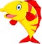 Happy fish cartoon