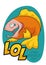 Happy Fish Laughing of April Fools\' Pranks, Vector Illustration