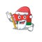 Happy flag santa claus belarus cartoon character style