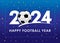 Happy Football Year 2024 blue banner