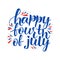 HAPPY FOURTH OF JULY- handwritten invitation