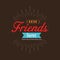 Happy Freindship day design with typography vector