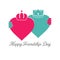 Happy Freindship day design with typography vector