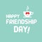 Happy Freindship day design with typography vector