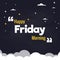 Happy Friday Morning Flat Illustration Background Vector Design