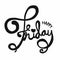 Happy Friday word lettering vector illustration