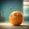 Happy and friendly orange