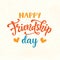 Happy Friendship Day cute poster, vintage retro style