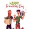 Happy friendship day greeting card