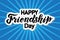 Happy friendship day handwrite lettering,